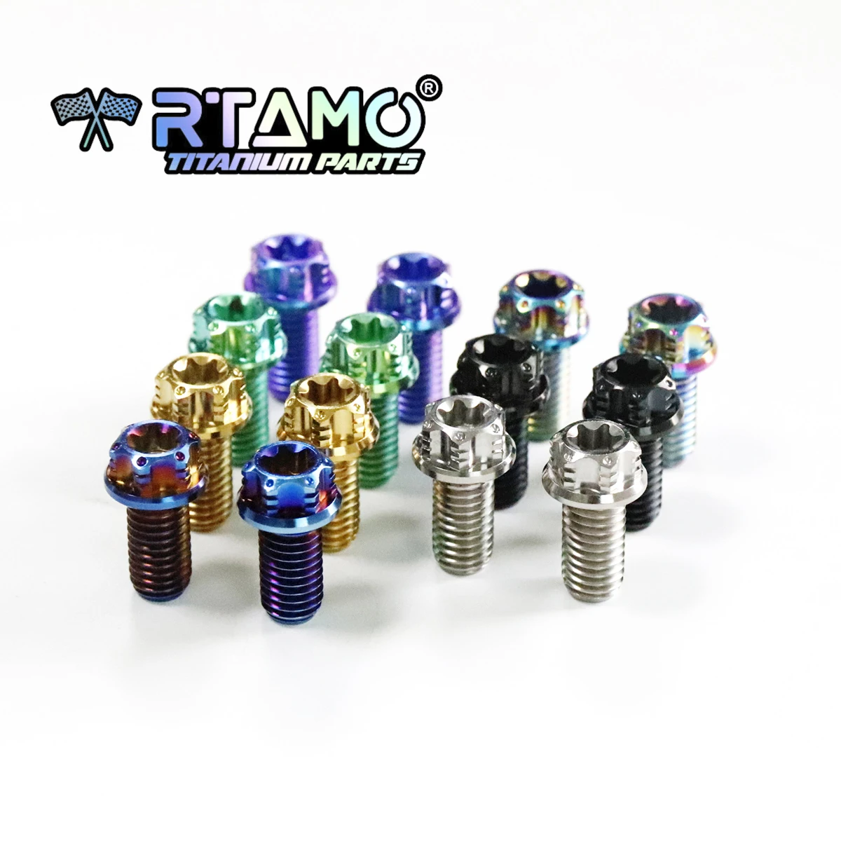 RTAMO Titanium Rearview Mirror Bolts M8X16mm Left/Right hand Thread Screws for Motorcycle Modification