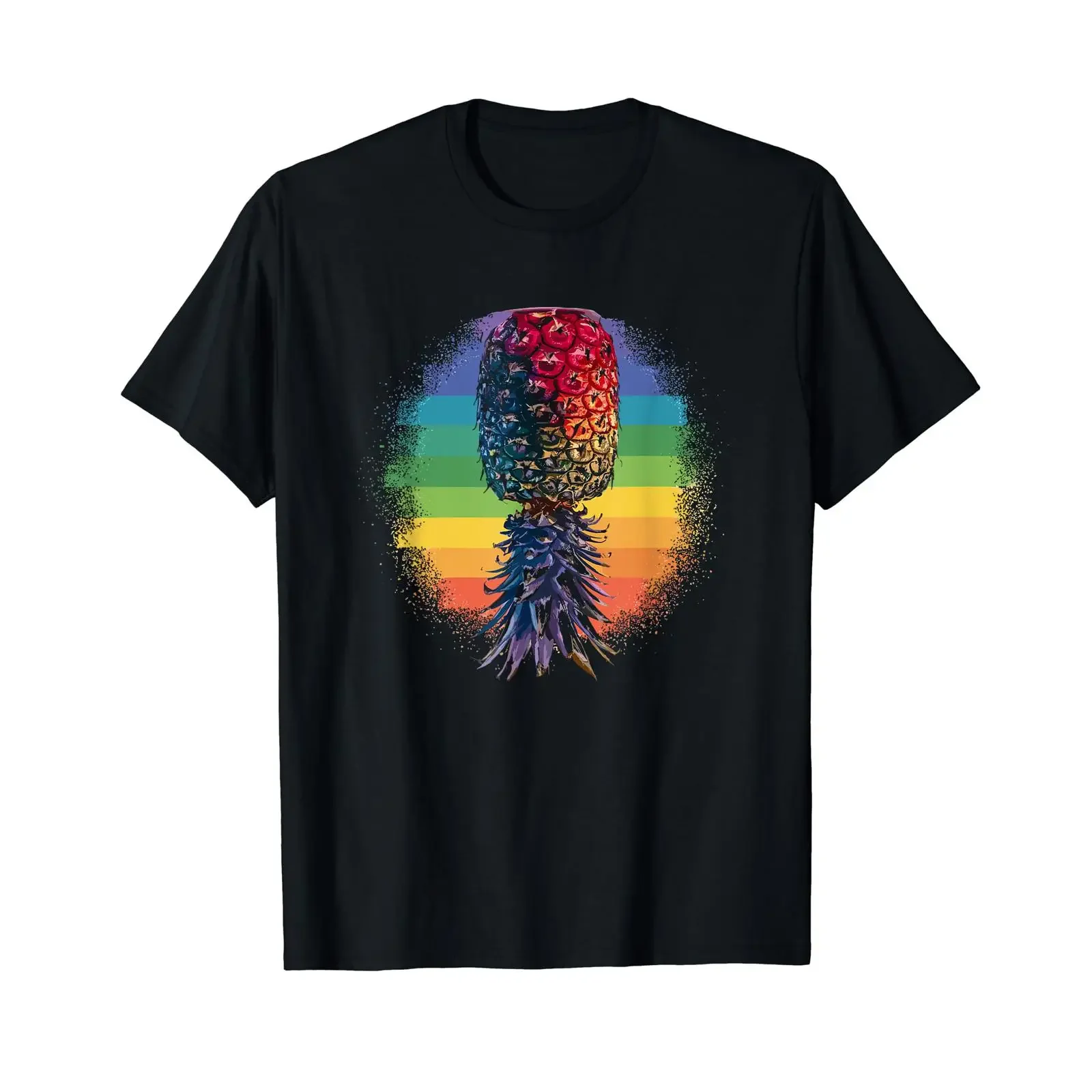 Upside Down Pineapple Funny Swingers Party LGBTQ Rainbow T Shirt vintage Washed Comfortable graphic Slightly streetwear Casual