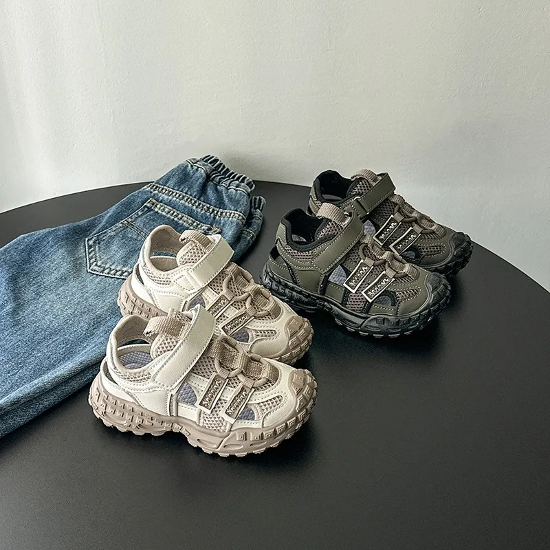 

Новинка 2023 года, дышащие нескользящие уличные сандалии для мужчин и девочек, удобные и легкие спортивные сандалии Baotou