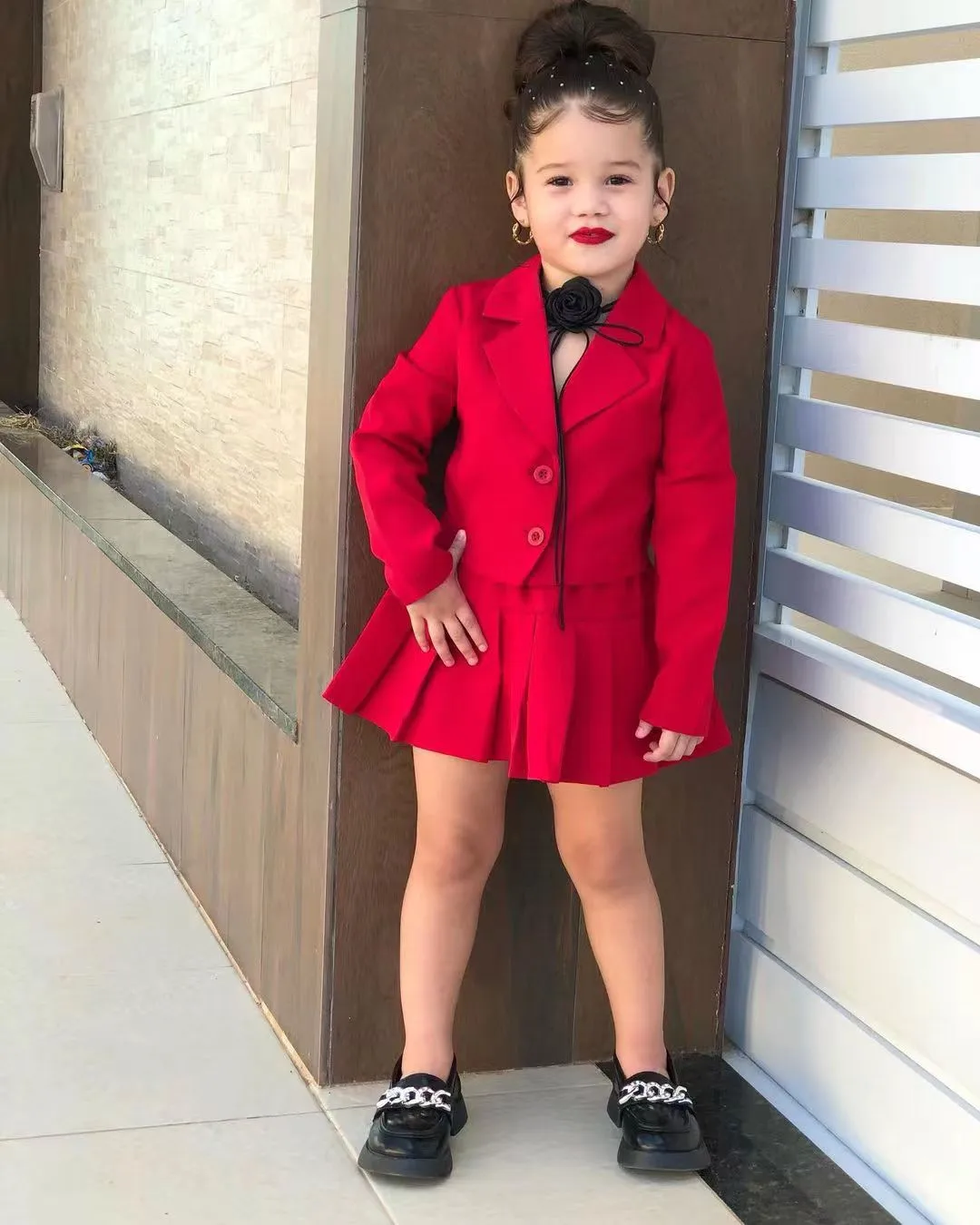 Winter Children Girl's Coat +Skirt Long Sleeve Jacket And Miniskirt 2 Pcs Set Girl's Clothes Dress For 3 4 5 6 7 8 Year