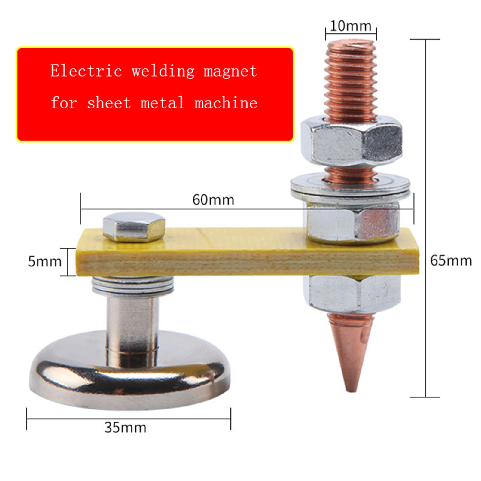 Braçadeira magnética ajustável do apoio da soldadura, suporte terra com conector terminal