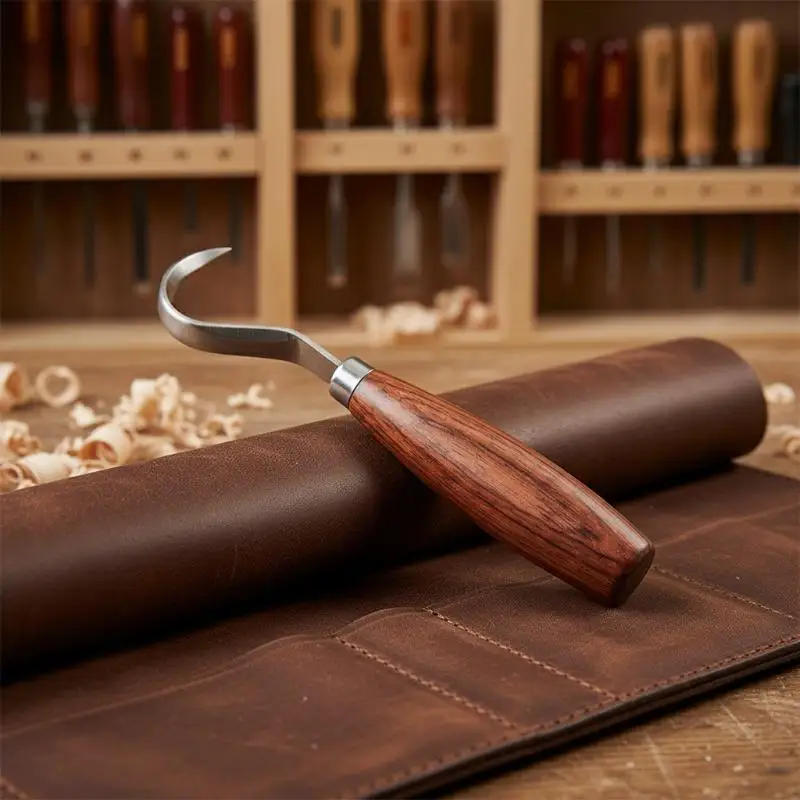 1 шт. Нож для резьбы по дереву с острыми лезвиями из нержавеющей стали и эргономичной рукояткой для рукоделия и деревообработки.