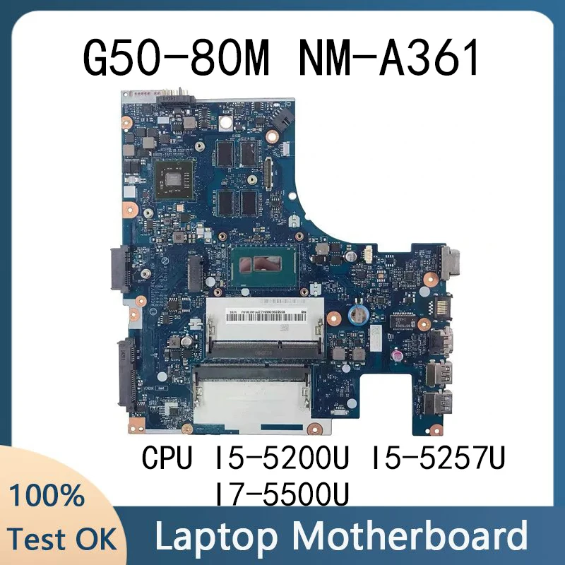 

NM-A361 For Lenovo G50-70 G50-80 Laptop With I5-5200U I5-5257U I7-5500U R5 M330 100% Test Work