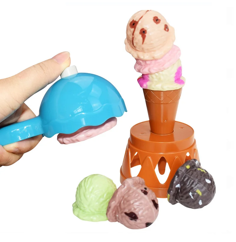 Children Simulation Food Kitchen Toy Ice Cream Stack Up Play Kids Pretend Play Toys Educational Toys For Baby Gifts