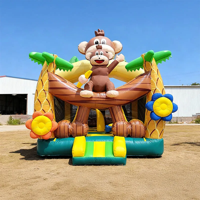نفخ قرد الحارس منزل في الهواء الطلق القفز نطاط القلعة الحارس لحفلة عيد ميلاد نفخ بارك الحارس ملعب #5