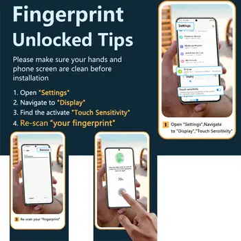 Ochranné sklo na skenování otisků prstů 2+2 pro Samsung S25 S24 S23 S22 S21 pro Galaxy S25 Ultra, chránič fotoaparátu S24 FE 8 nejlepší prodej Ochranná fólie na displej Samsung Galaxy S22 - №7