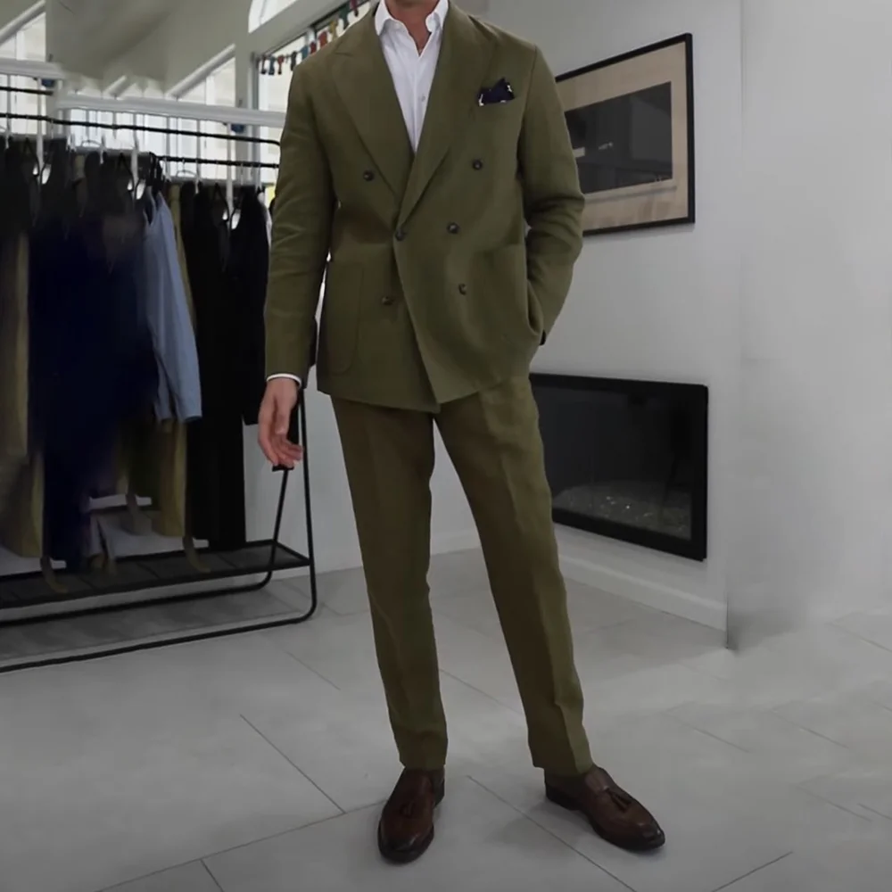 

Деловые элегантные свадебные костюмы для мужчин, смокинг, комплект из 2 предметов, мужской пиджак для жениха, комплект для банкета, индивидуальный костюм Homme Mariage