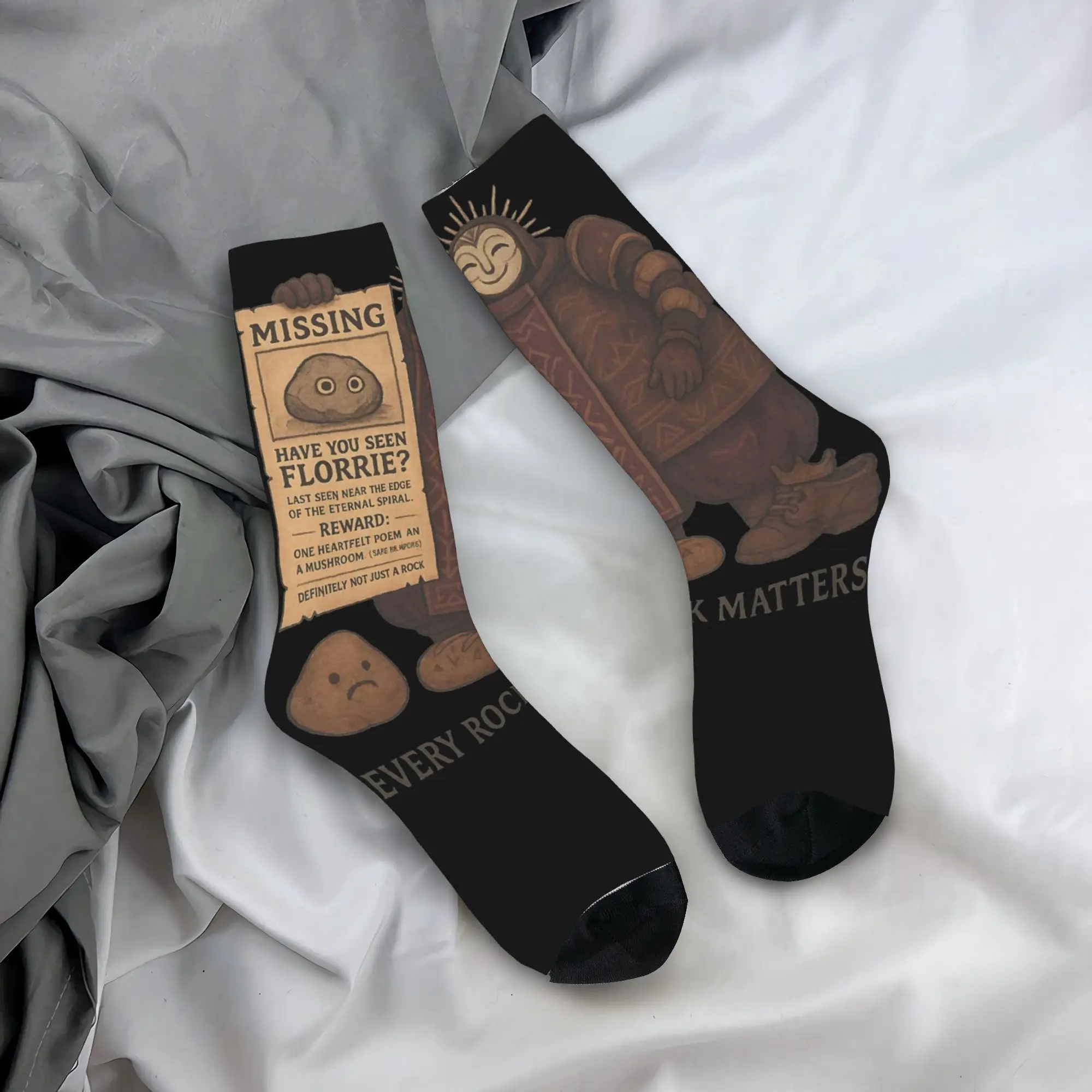 

Expedition 33 Missing Pet Rock Theme Design Socks Outfits for Party Wear Breathable Video Game Crew Socks