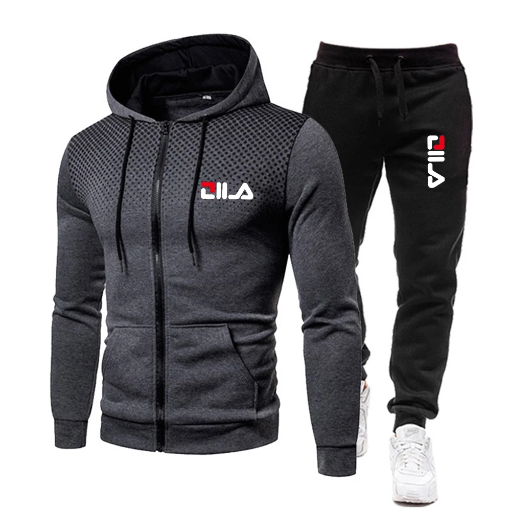 The new 2024 men\'s sport suit comes with a hat and sweatpants, fitness clothes, and casual and entertainment trendsetters