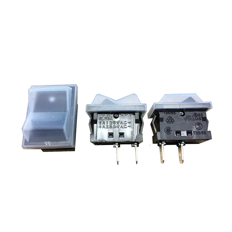 SLE6A waterproof rocker switch two-pin two-position waterproof on-off boat-type switch 6A125V