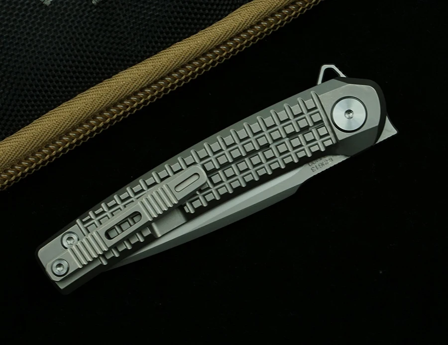 

LEMIFSHE JR9613 Flipper Folding Knife M390 Blade Titanium Handle Outdoor Camping Survival Kitchen Multi-functional EDC Tools