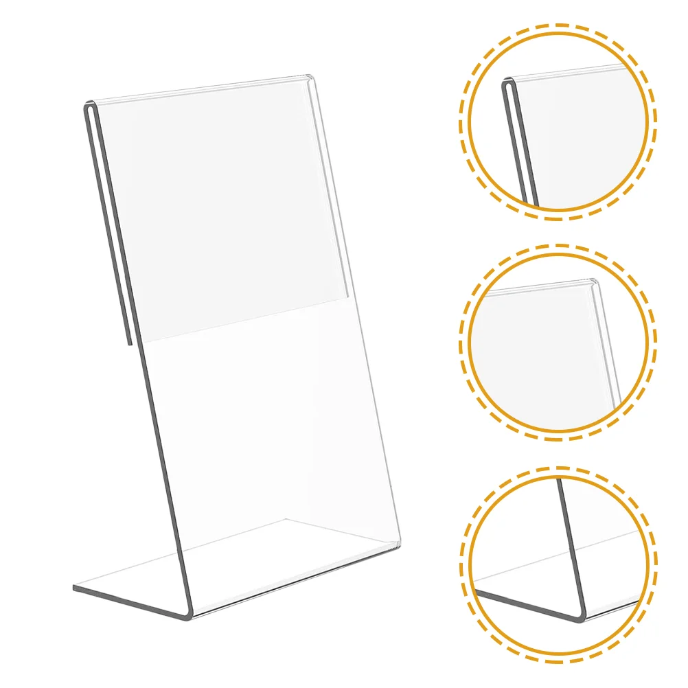 12 Pcs Price Tag Place Card Holder Table Number Holders Acrylic Frame Menu Shelf