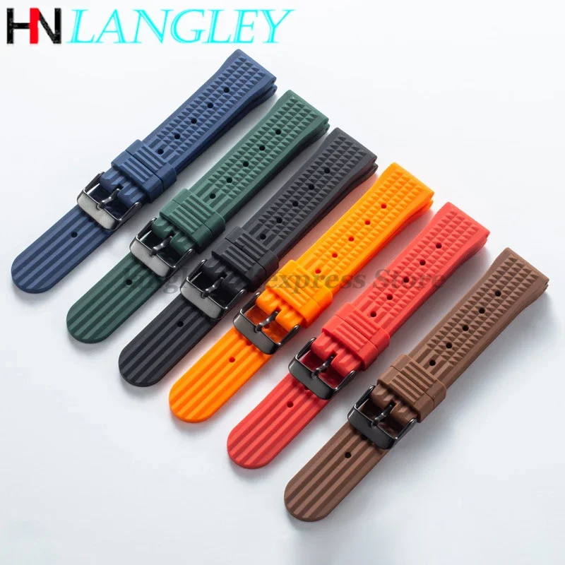 สายนาฬิกาซิลิโคนอ่อนนุ่ม QUICK RELEASE สายนาฬิกายาง 20 มม.22 มม.สําหรับ Seiko Sport Men นาฬิกากันน้ํา Watchband