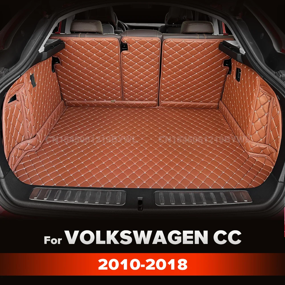 

Для Volkswagen VW CC 2010-2018 17 16 15 14 13 12 11 Автоматический коврик для багажника с полным покрытием, автомобильный багажник, аксессуары для интерьера