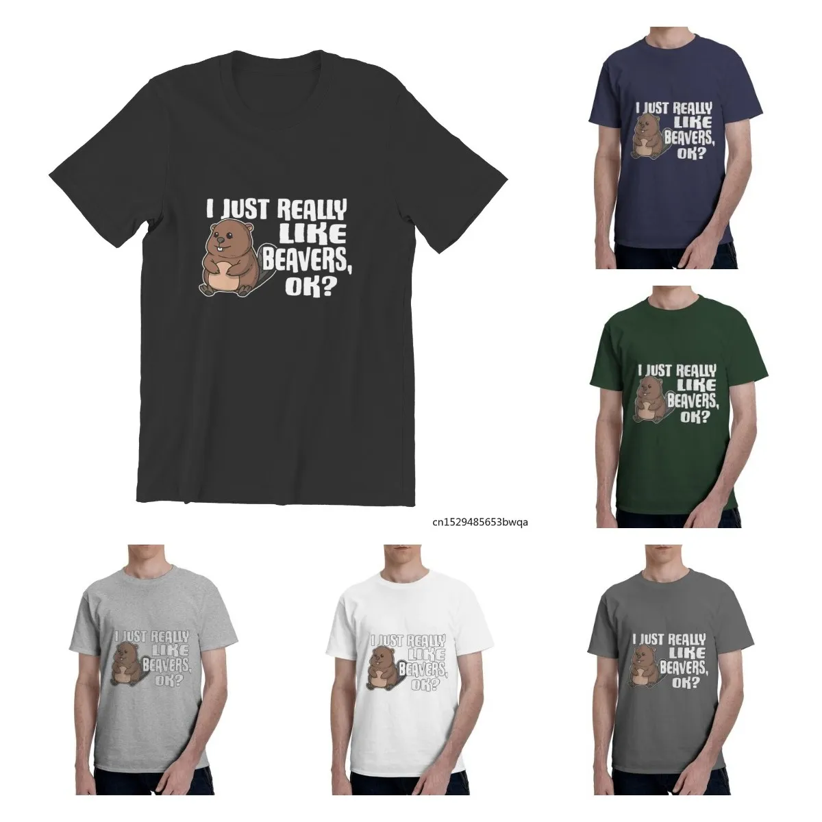 Cute Beavers I Just Really Like Beavers Ok Gift Idea Punk Crossfit Vintage Tshirts Men's T-shirt Unisex Tee