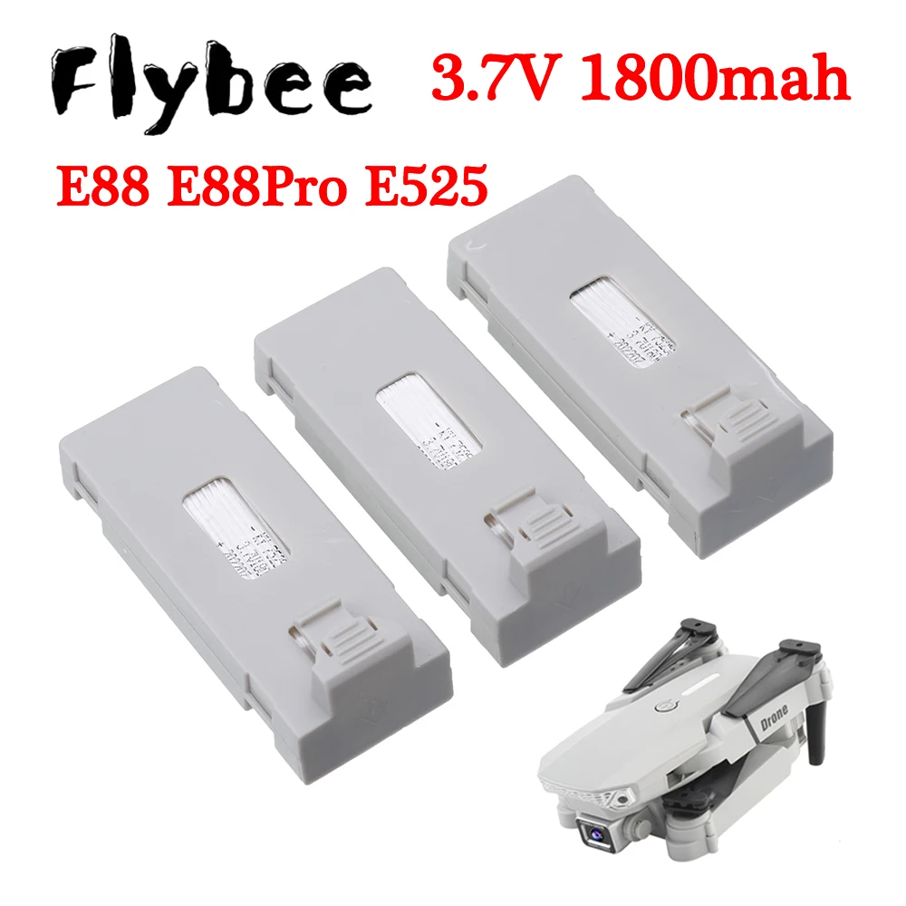 1-10pcs 3.7V 1800Mah RC Drone Battery For E88 E88PRO Ls-E525 E525 PRO Mini Uav Drone Battery Special 1800mAh Rc Parts Accessory