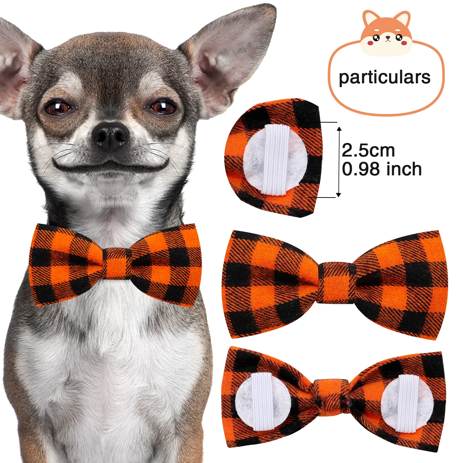 Imagem -05 - Xadrez Grooming Bowtie para Animais de Estimação Pequeno Cão Bowtie Coleira de Moda Puppy Supplies Acessórios para Cães 40 Pcs