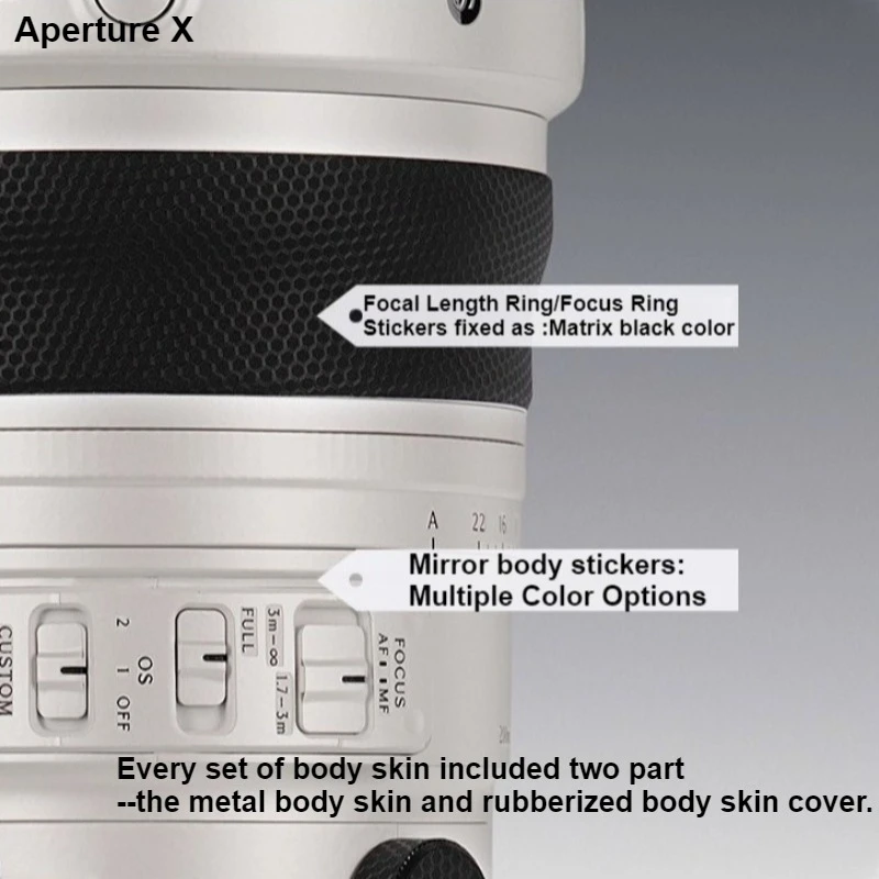 ل سيجما 200 مللي متر F2 DG OS الرياضة لسوني E جبل عدسة ملصق ل سيجما 200 F2 عدسة ملصق مائي 200F2 التفاف غطاء الجلد #2