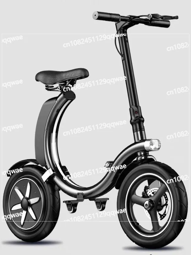 Folding electric bicycle, small, ultra-light and portable, transportation lithium batteries help drive battery cars