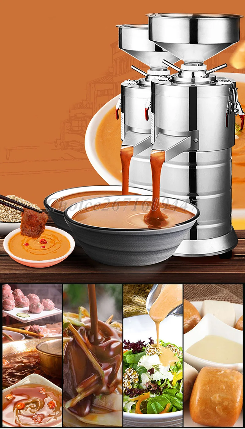 Industrial Food GraIndustrial Food Grade Mill Almond Peanut Butter Making Machine Sesame Colloid Mill Grinder for Chili Paste