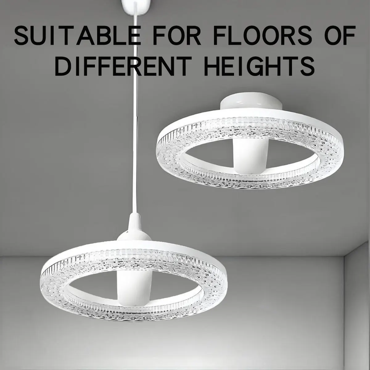 E27 Crystal LED Bulb 18W 3 Color Changing Ceiling Pendant Light Indoor Lighting For Living Room Bedroom Corridor Home Decor Lamp
