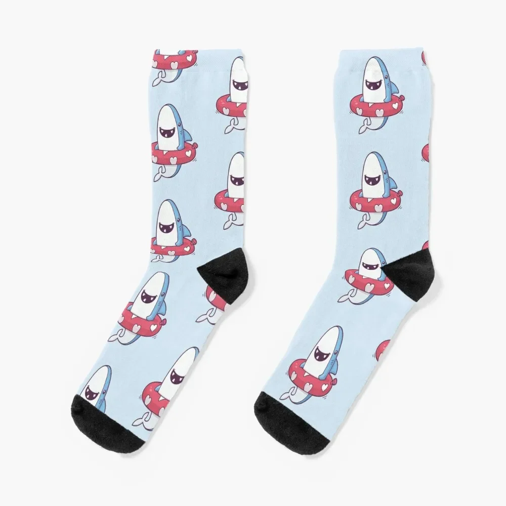 Shark Summer Fun Socks happy christmass gift Children's hip hop Socks Men's Women's