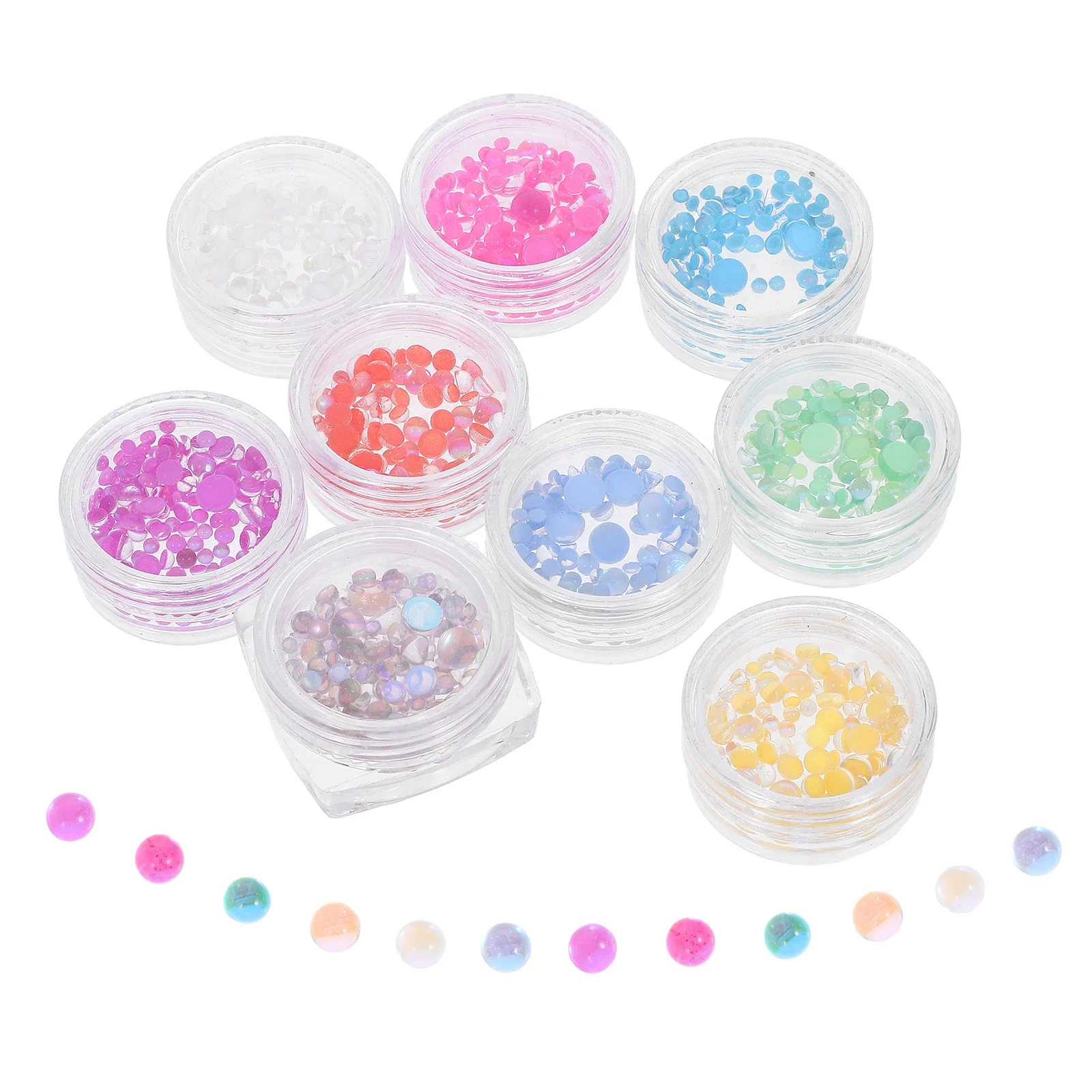 9 صناديق حلوى الزجاج الخرز السلس تتلاشى مقاومة مسمار الفن سحر الزينة مسمار الخرز للأظافر الاكريليك جواهر للأظافر #3