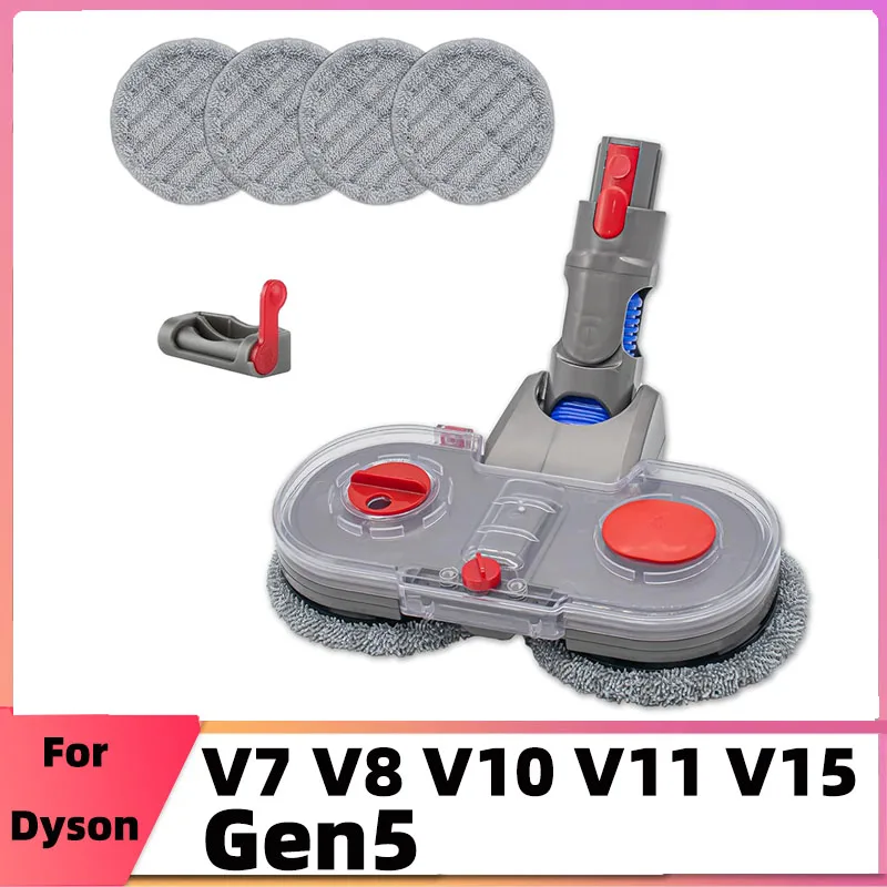 Electric Mop Head Kit For Dyson V7 V8 V10 V11 V15Gen5 Vacuum Cleaner Part Mop Attachment With Water Reservoir Cleaning Rag Cloth