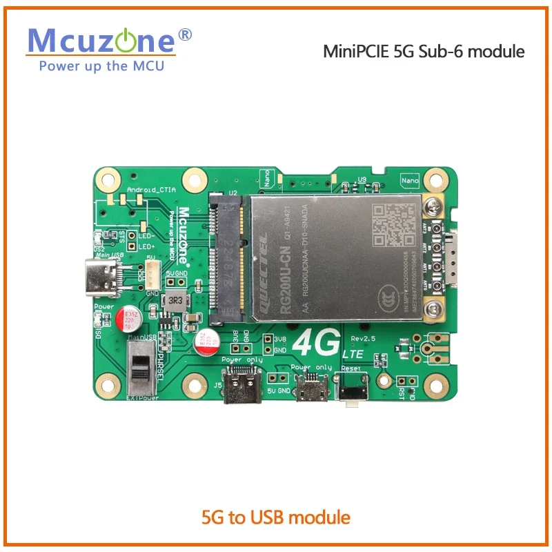 Модуль NanoPi T6 Mini PCIE 5G RG200U-CN без привода