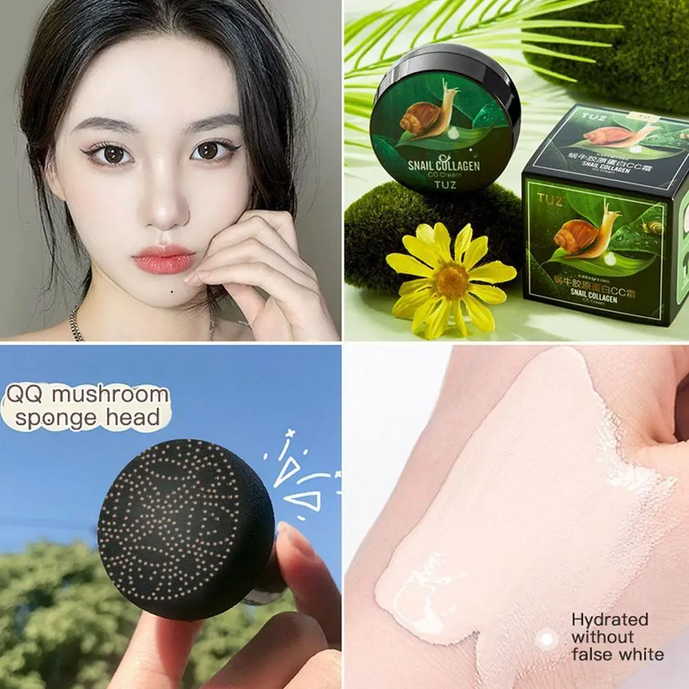 Air Cushion CC Cream BB Concealer Oil Control Concealer CC Snail Foundation Liquid Moisturizing Collagen Cream Brightening A4W7