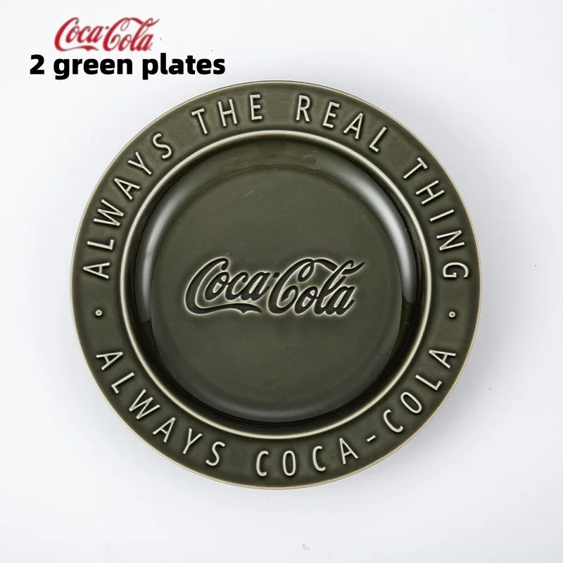 Coca-Cola Retro keramische dinerbord, 22,7 cm, geschikt voor gebruik in de magnetron en de vaatwasser, met reliëf, voor steak, salade, dessert, keuken en eettafel.