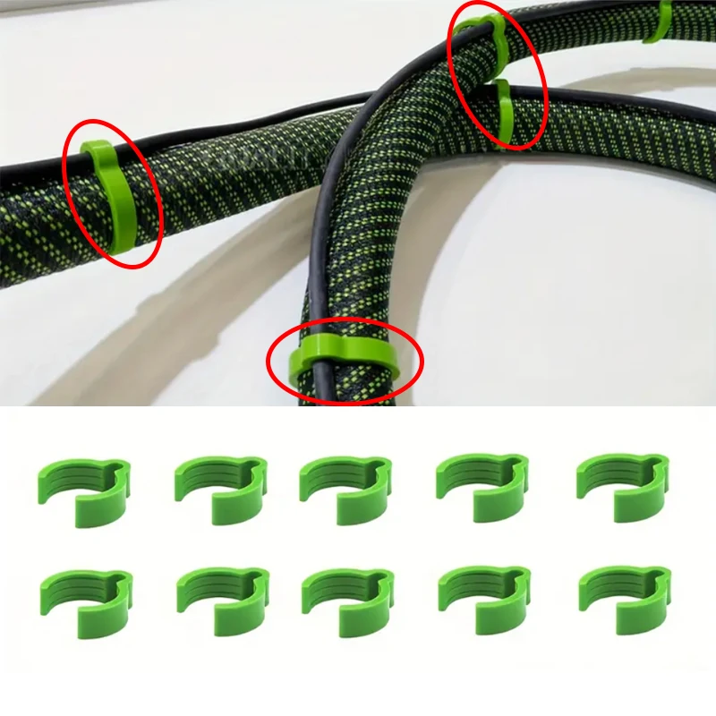 

10Pcs Hoses Clamps Green Hose Clamp Organizing Dust Soft Hoses For Festool D27 Vacuum Hoses Grinder Dust Extractor Accessories