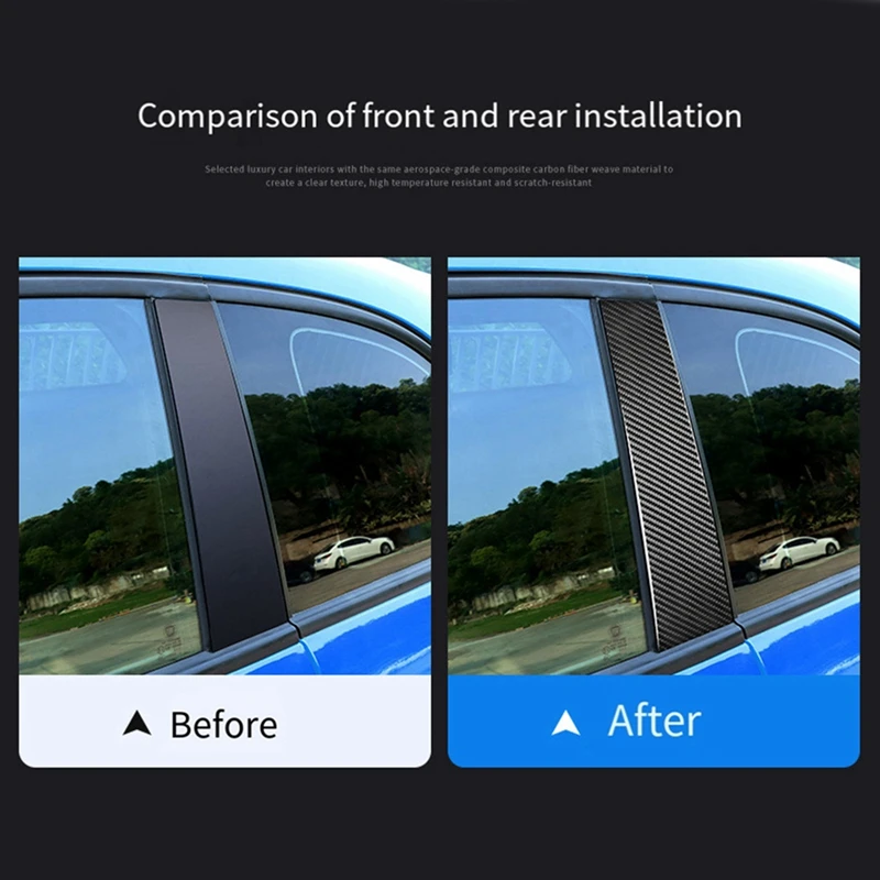 X59A_Car Window Door Column B Pillar Post Trim Stickers for Fiat Abarth