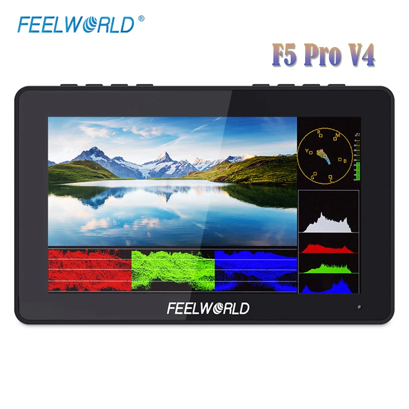 Монитор FEELWORLD F5 Pro V4 6-дюймовый сенсорный экран DSLR камера HDMI вход/выход IPS Full HD 4K 1920x1080 вспомогательный видеофокус