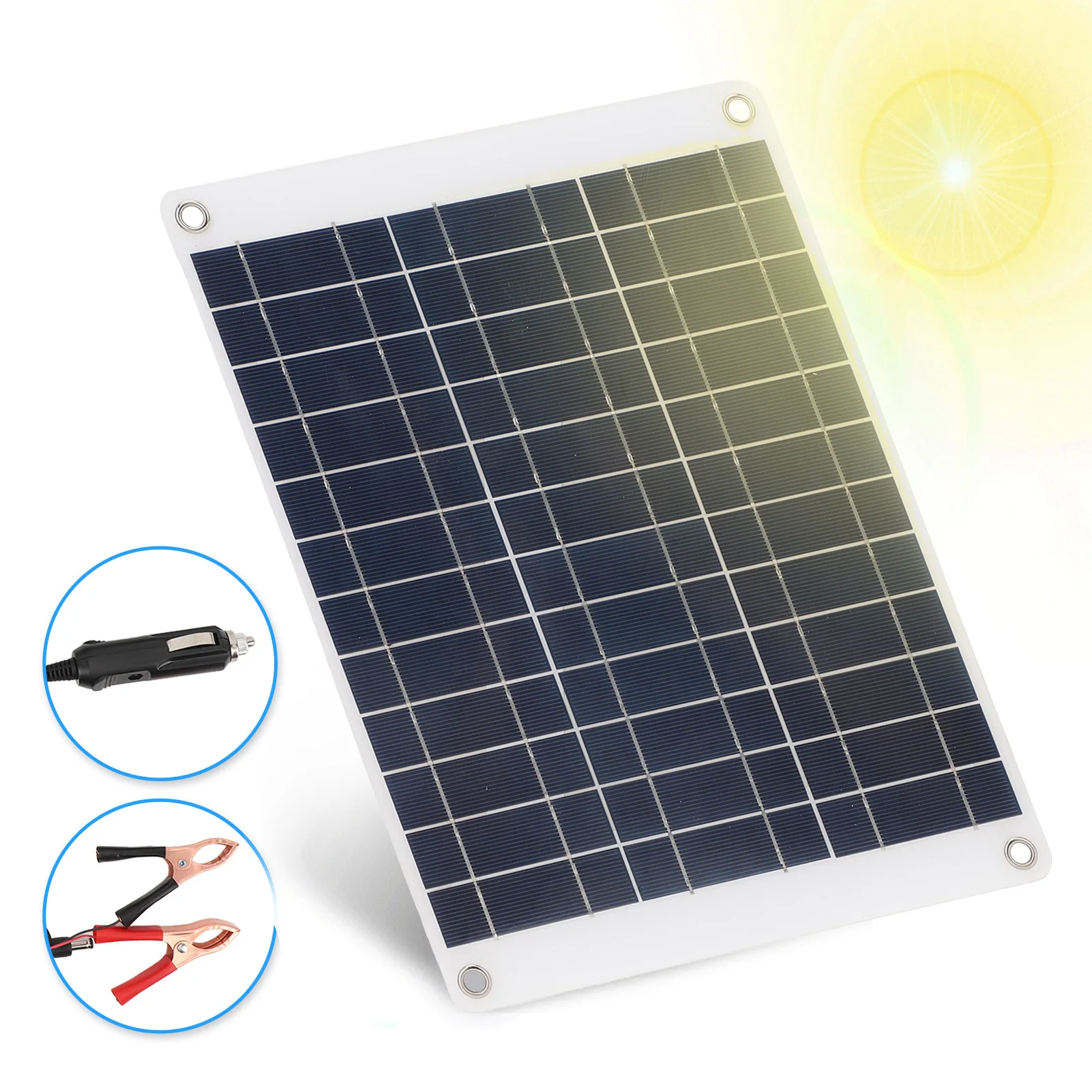 Portable Solar Panel 10A Controller Monocrystalline Efficient 50W Easy To Install Solar Panel Kit with Suction Cup for Travel