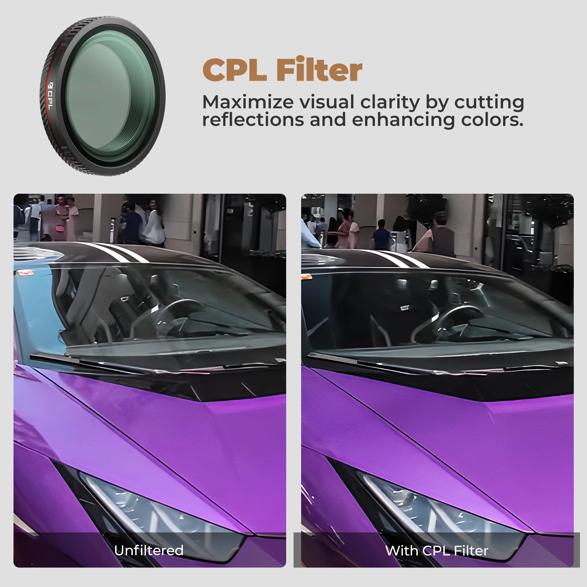 Freewell Einzelkamera-Filter für DJI Osmo Nano Kameras, mit CPL, LPR, ND1000 und Black Glow Mist 1/4 Filterzubehör – Detail 4