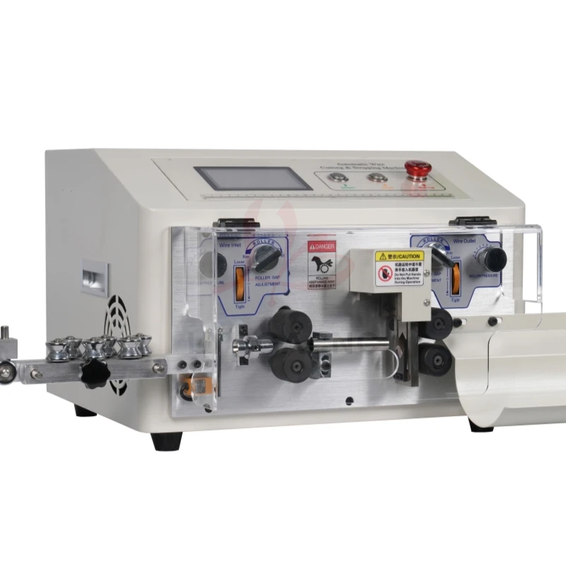 SWT-608-MAX1-4S التلقائي تقشير سلك متجرد تجريد آلة القطع 0.2 إلى 25mm2 500W 4 عجلات محرك التحكم باللمس
