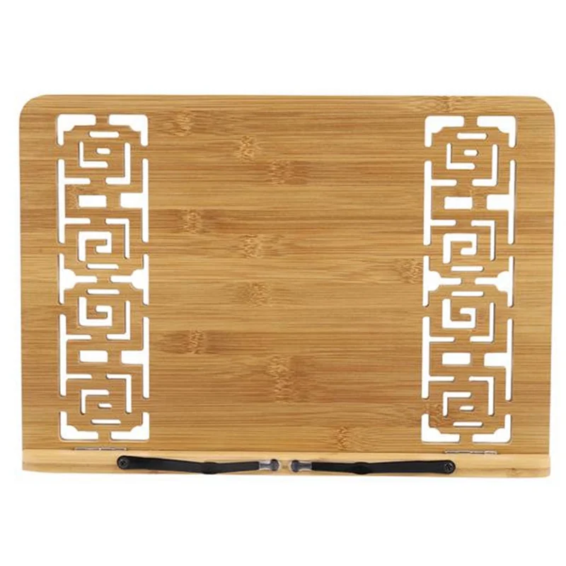 ADP-Foldable Tablet Textbook/Music File Holder/Retro Hollow Elegant Pattern Desk Bookcase