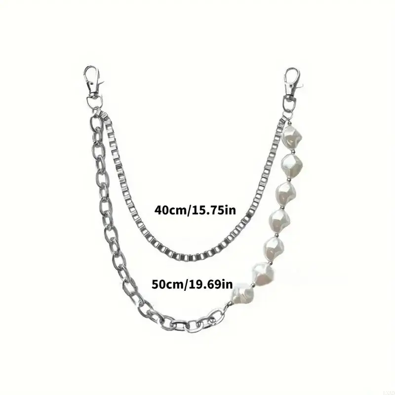 Broek keten trendy accessoire stijlvolle ketting riem onregelmatige imitatie parels broek ketting voor casual slijtage feest