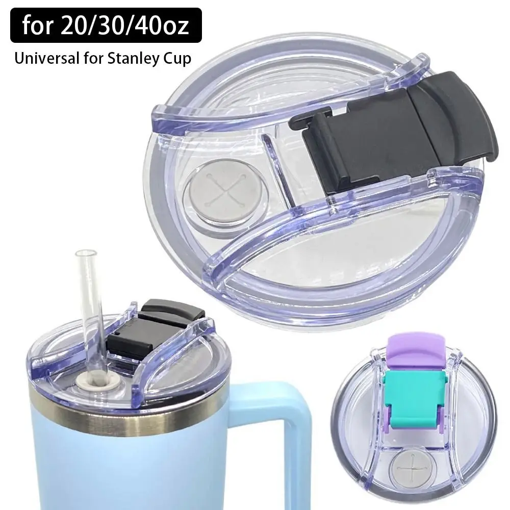 1Pcs New for Cup with Handle Bottle Cover Themos Tumbler Splash Spill Proof Cup Cap 20/30/40oz Multicolor Plastic Lids
