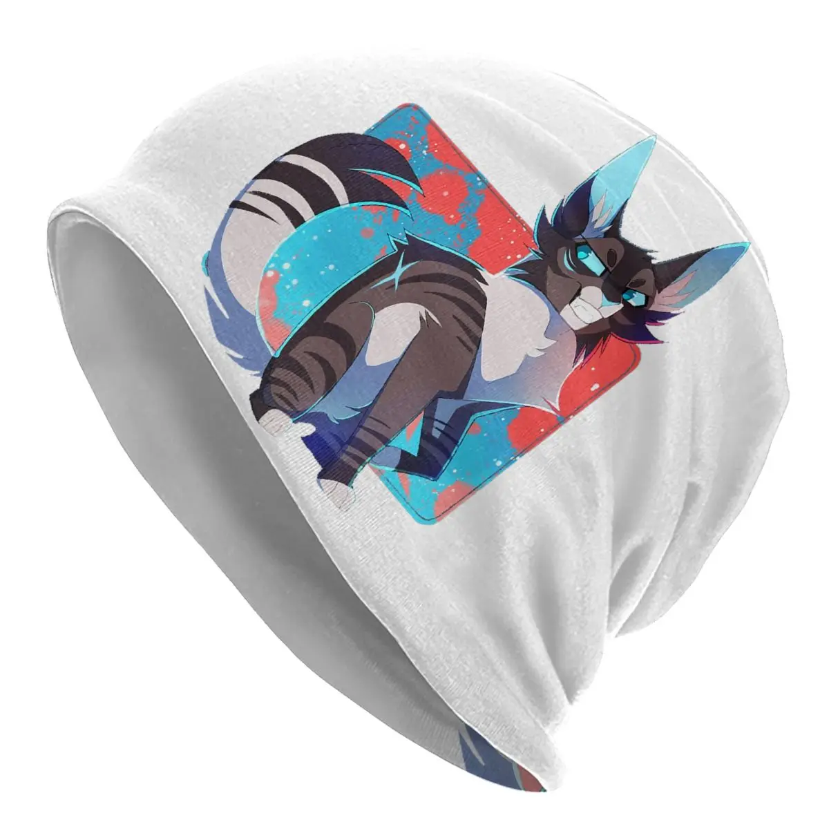 Hawkfrost المحارب القطط الرجال النساء الكبار بيني قبعات محبوك بونيه قبعة دافئة موضة الخريف الشتاء في الهواء الطلق Skullies القبعات