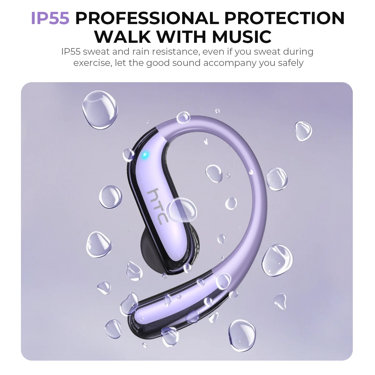 번역기 HTC NE23 OWS 무선 헤드폰 6.0 번역 이어폰 듀얼 소음 감소 통화 IP55 전문 보호