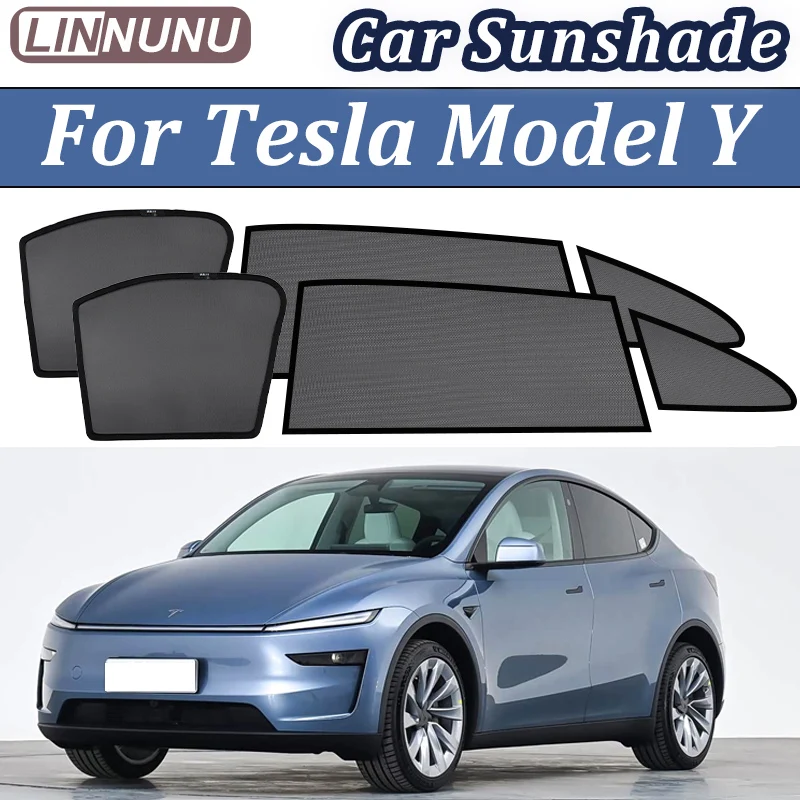 

Солнцезащитная шторка LINNUNU для Tesla Model Y 2020-2024-2026, магнитная, сетчатая, с защитой от УФ-излучения, для конфиденциальности, аксессуары для интерьера автомобиля