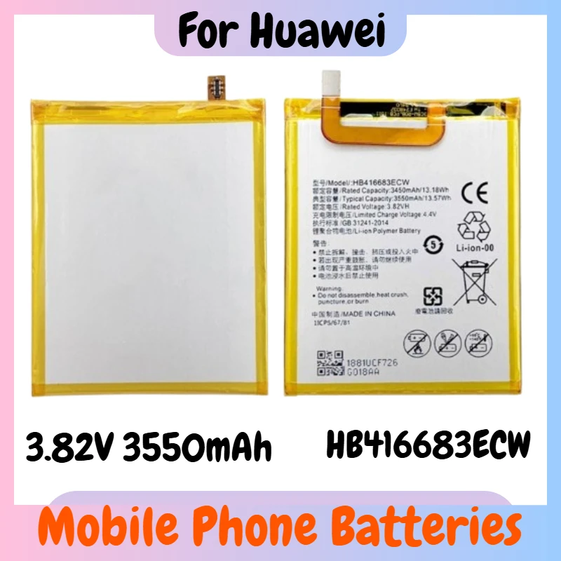 

HB416683ECW Phone Battery 3.82V 3550mAh for Huawei Nexus 6P Replacement Battery Brand-New High Quality