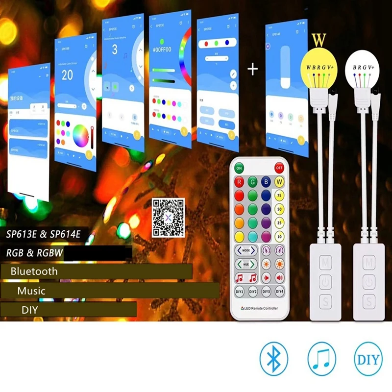 Bluetooth-Compatible LED Music Controller With IR Remote For WS2813 WS2815 LED Pixels Strip Light