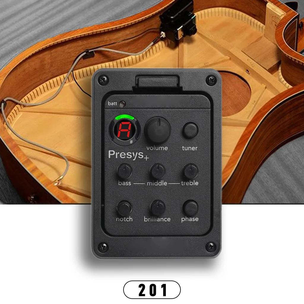 Acoustic Guitar EQ Preamp For 101/201/301 Classical Acoustic Guitar Pickup EQ Equalizer Tuner Amplifier Piezo Mic Beat Blend SET