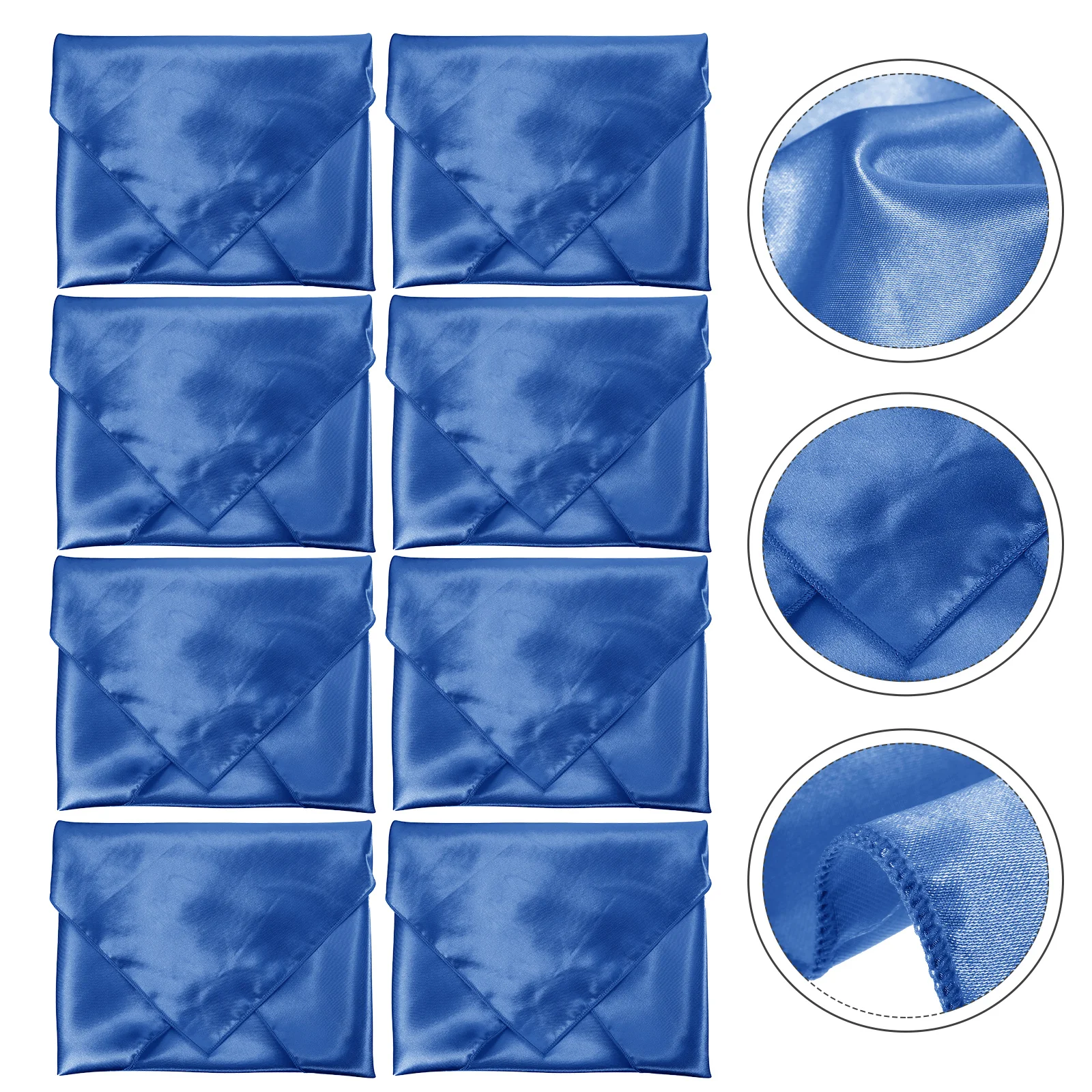 

8 Pcs Grace Cloth Napkin Banquet Table Napkins Gingham Satin Fabric Restaurant Dinner