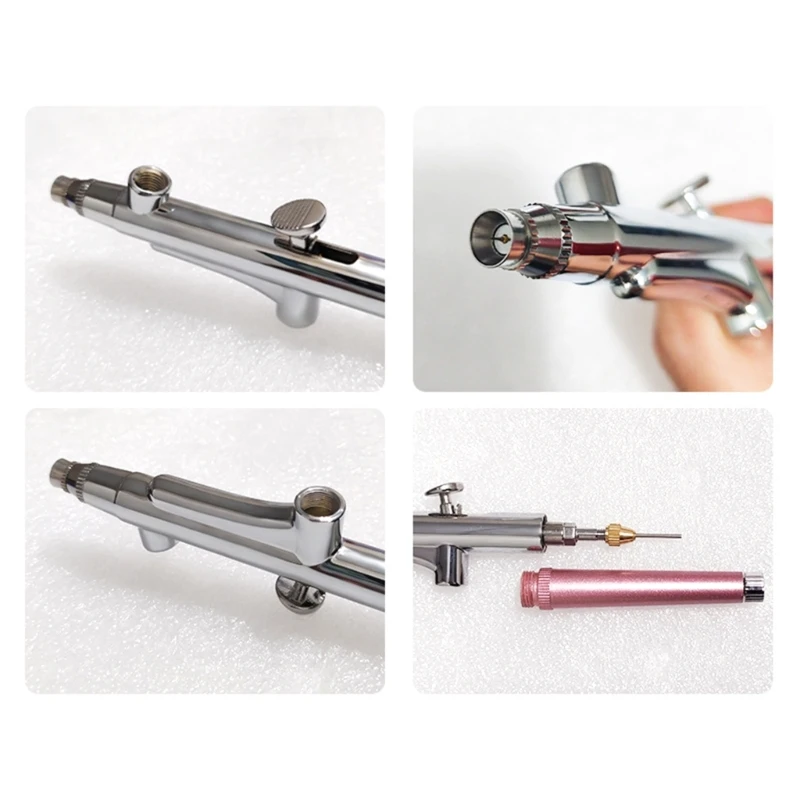 Imagem -04 - Single Action Airbrush Gravity Feed Pistolas de Pintura Decoração do Bolo Nail Art Manicure Model Tattooing Car Paint Tools 03 mm