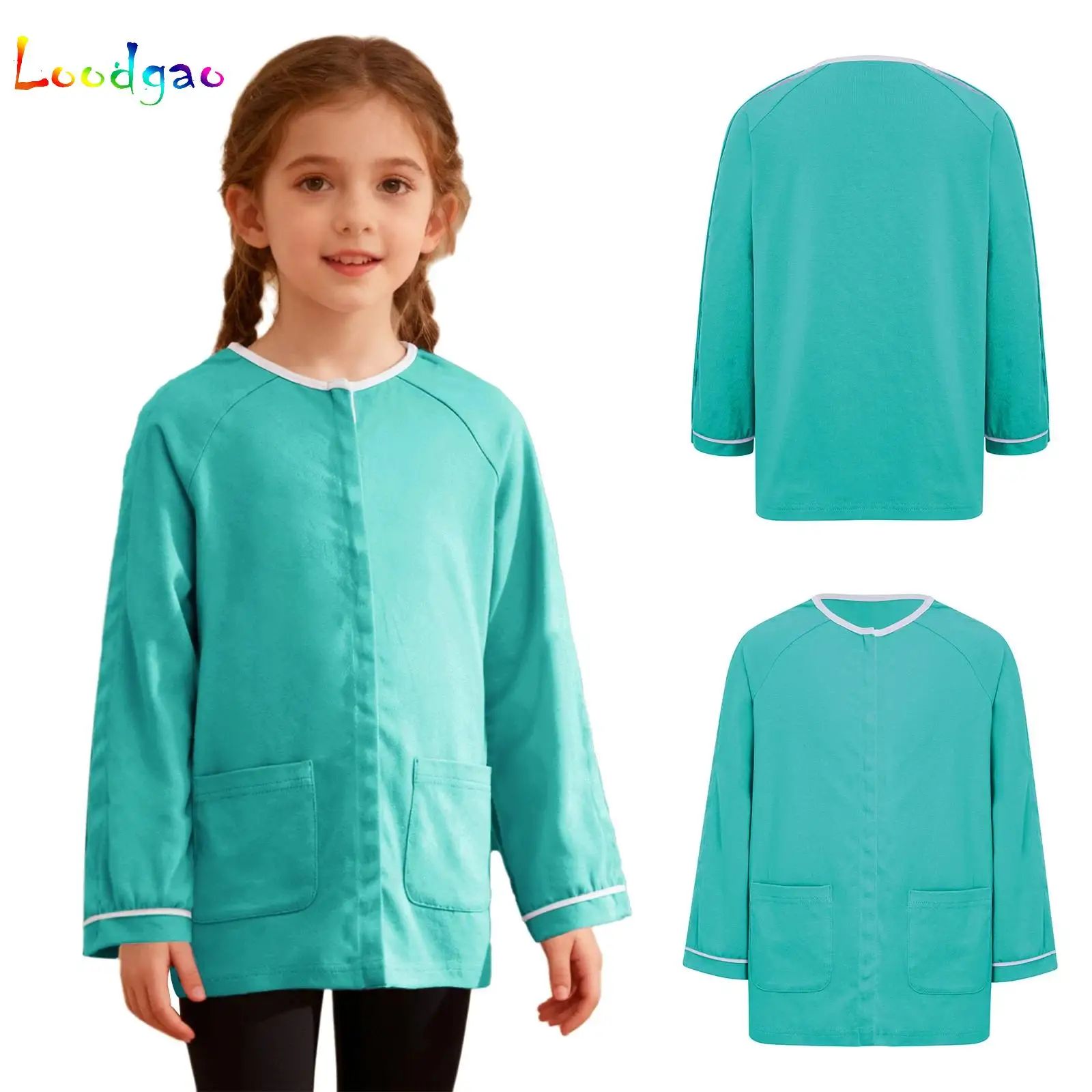 

Kids Boys Girls Special Needs Adaptive Clothing Postoperative Costume Easy Wear Take Off Button Long Arm Fractures Care Clothing