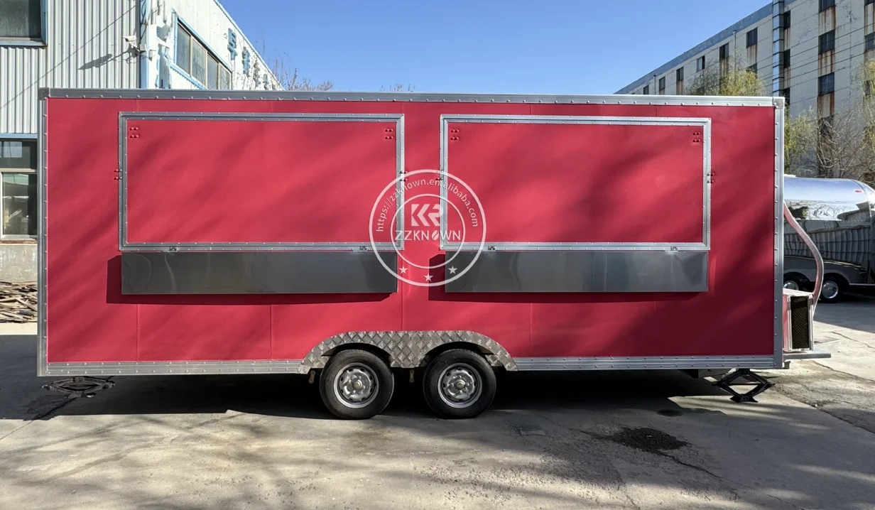 カスタマイズされたモバイルフードトレーラー、アイスクリームコーヒーカート、フルキッチン機器、コンセッションフードトラック、スナックアイスクリームキオスク